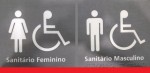 Placa de Sinaliza��o em Braille Masculino - Feminino